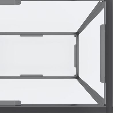 vidaXL Konsolbord transparent 220x35x75,5 cm härdat glas