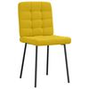 vidaXL Matstolar 4 st gul sammet