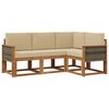 vidaXL Utomhussoffset 4 st Naturlig och Beige Polyester