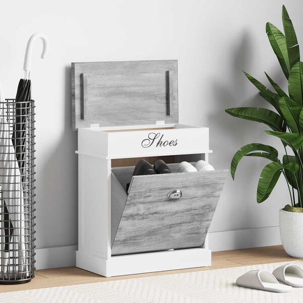 vidaXL Skosk&aring;p gr&aring; 50x28x58 cm kejsartr&auml;