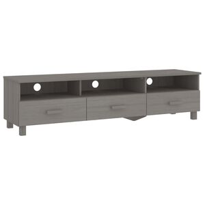 vidaXL Tv-b&auml;nk HAMAR ljusgr&aring; 158x40x40 cm massiv furu
