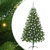 vidaXL Julgran med 300 LED-lampor med stativ Gr&ouml;n 180 cm PE