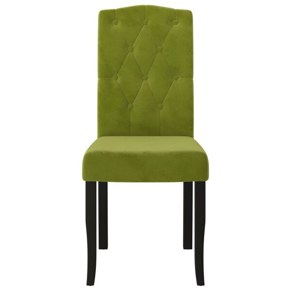 vidaXL Matstolar 6 st ljusgr&ouml;n sammet