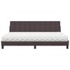 vidaXL Bed with Mattress "Hanko" Dark Brown 200x200 cm Fabric