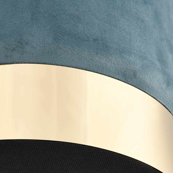 vidaXL Pall ljusblå och guld sammet 28 x 36 cm