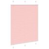 vidaXL Plisserad persienn rosa 105x150 cm tyg bredd 104,4cm polyester