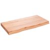 vidaXL B&auml;nkskiva badrum ljusbrun 80x40x(2-6) cm behandlat massivt tr&auml;