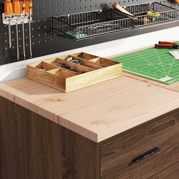 vidaXL Garagesk&aring;p 2 st, brun ek konstruerat tr&auml;