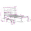 vidaXL S&auml;ng med bokhylla utan madrass 135x190cm massiv furu