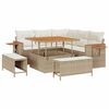 vidaXL Tr&auml;dg&aring;rdsoffset 8 pcs Beige konstrotting