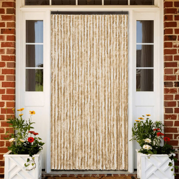 vidaXL Insektsdraperi beige 118x220 cm chenille