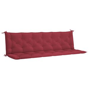 vidaXL B&auml;nkdyna f&ouml;r tr&auml;dg&aring;rden vinr&ouml;d 200x(50+50)x7 cm oxfordtyg