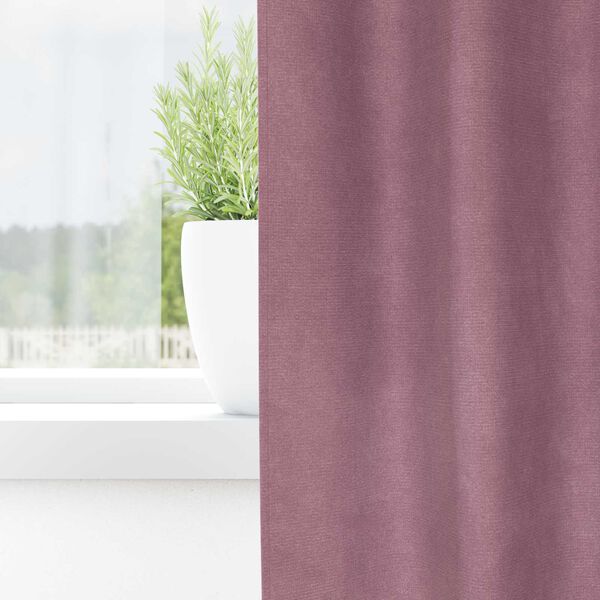vidaXL M&ouml;rkl&auml;ggningsgardiner 2 pcs M&ouml;rkrosa 140 x 260 cm Sammet