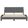 vidaXL Bed Frame without Mattress "Hanko" Dark Grey 160x200cm Fabric
