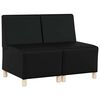 vidaXL Modulsofa utan armst&ouml;d 2 pcs Svart 55 x 74 x 82 cm Konstl&auml;der