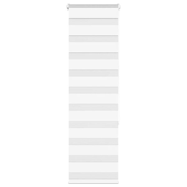 vidaXL Rullgardin zebra vit 40x150 cm tyg bredd 35,9 cm polyester