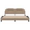 vidaXL Bed Frame "Viana" without Mattress Cappuccino 180x200 cm Faux Leather