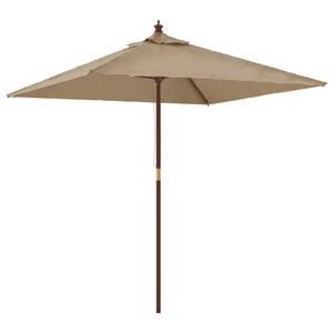 vidaXL Parasoll med tr&auml;st&aring;ng 198x198x231 cm mullvadsbrun