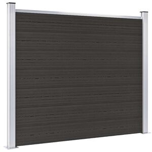 vidaXL Staketpanel WPC 180x146 cm svart