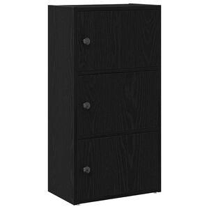 vidaXL Bokhylla svart ek 40x24x77 cm konstruerat tr&auml;