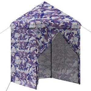 vidaXL Pop-up Gazebo med 4 Sidov&auml;ggar 2 x 2 m Bl&aring; Kamouflage