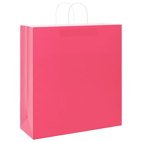 vidaXL Pappersp&aring;sar 250 st med handtag rosa 45x17x48 cm