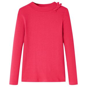 T-shirt med l&aring;nga &auml;rmar f&ouml;r barn stark rosa 92
