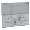 vidaXL Verktygssk&aring;p och pegboard-set 5 pcs Svart 150 x 20 x 115 cm