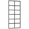 vidaXL Skjutd&ouml;rr ESG-glas och aluminium 90x205 cm svart