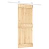 vidaXL Skjutd&ouml;rr 80 x 210 cm Massiv furutr&auml;d&ouml;rr (obehandlad)