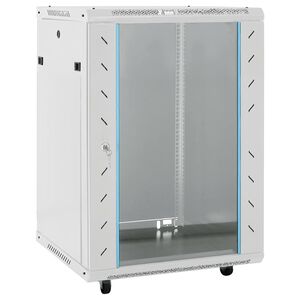 vidaXL 15U N&auml;tverkssk&aring;p med sv&auml;nghjul 19" IP20 60x45x86 mm