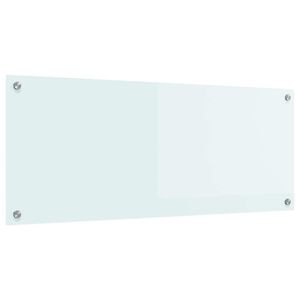 vidaXL K&ouml;kspl&aring;nbak Vit 100 x 40 cm h&auml;rdat glas