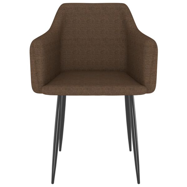 vidaXL Matstolar 2 st brun tyg