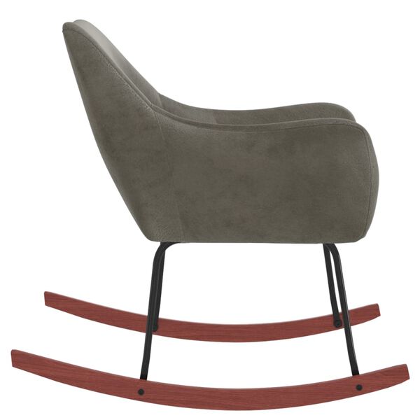 vidaXL Gungstol m&ouml;rkgr&aring; sammet