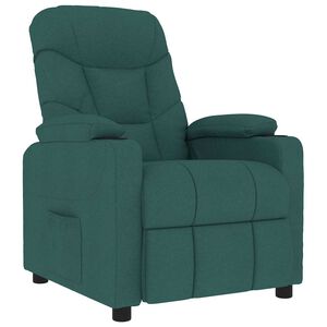 vidaXL Massagef&aring;t&ouml;lj m&ouml;rkgr&ouml;n tyg