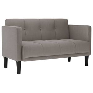 vidaXL Loveseat soffa taupe 111 cm tyg