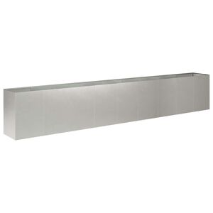 vidaXL Tr&auml;dg&aring;rdsplanterare Silver 360 x 40 x 60 cm Rostfritt st&aring;l