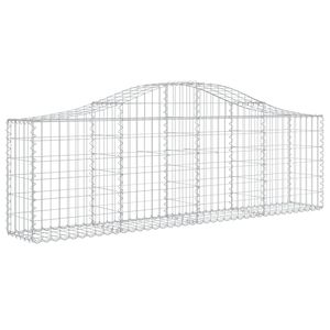 vidaXL Gabion b&aring;gformad 200x30x60/80 cm galvaniserat j&auml;rn
