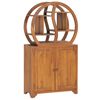 vidaXL Sk&aring;p med yin yang-hylla 70x30x130 cm massiv teak