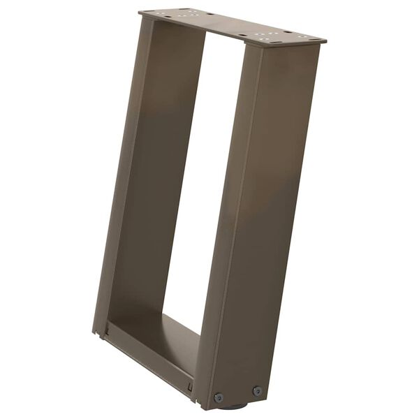 vidaXL Soffbordsben U-formade 2 st naturstål 28x(42-43) cm stål