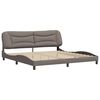 vidaXL Bed Frame without Mattress "Hvar" Taupe 200x200 cm Fabric