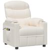 vidaXL Elektrisk massagefåtölj gräddvit konstläder