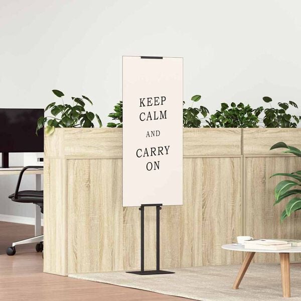 vidaXL Mässmontrar 2 pcs Svart 30 x 24 x 208 cm Järn