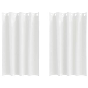 vidaXL M&ouml;rkl&auml;ggningsgardiner med Ringar 2 st Ren Vit 175 x 140 cm