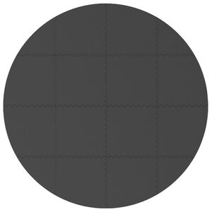 vidaXL Pool grundmatta 16 st &Oslash; 235 cm Rund EVA-skum Svart