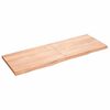 vidaXL V&auml;gghylla ljusbrun 140x50x(2-4) cm behandlad massiv ek
