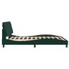 vidaXL Bed Frame with LED without Mattress Dark Green 160x200 cm Velvet