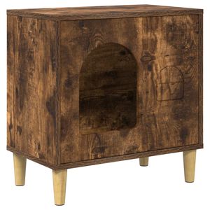 vidaXL Katt hus R&ouml;kt ek 51 x 30 x 52 cm Konstruerat tr&auml;