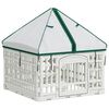 vidaXL 4 Panel Hund Playpen med Tak 60 x 60 x 82 cm Plast Vit