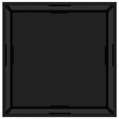 vidaXL Soffbord svart 80x80x35 cm härdat glas